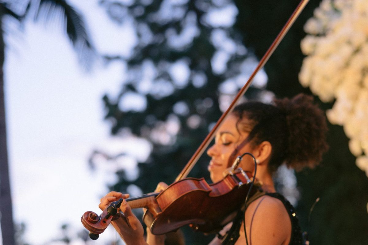 A LIV violinist playing at a wedding ceremony