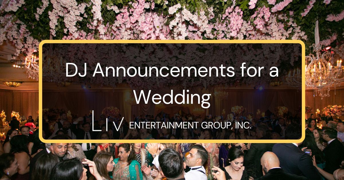DJ Announcements for Wedding: Best Examples
