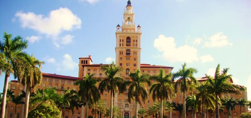 The Biltmore Hotel and its Giralda tower in Coral Gables, Florida