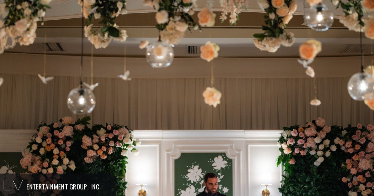 Lighting design for a luxury party, set before guests arrive