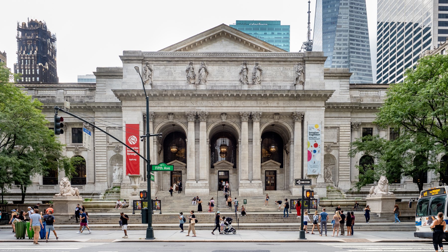 The New York Public Library main branch on Fifth Avenue in Manhattan