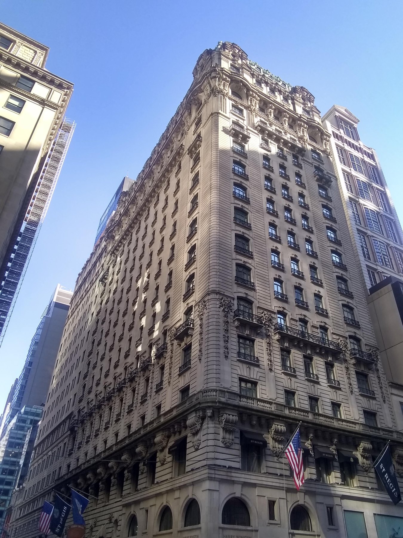 The St. Regis New York hotel on Fifth Avenue in Manhattan